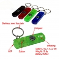 Whistle Light And Compass Keychain