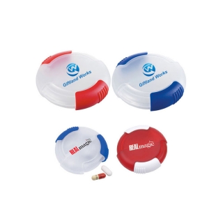 Round Travel Pill Case