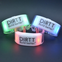 Sound Activated Led Flashing Bracelet With Adjustable Wristband