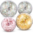 Sequin Pool Ball Inflatable Glitter Beach Balls