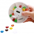 Circular Electronic Timing Pill Case