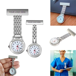 Portable Paramedic Nurse Brooch Pocket Watch Clip-on Hanging Watch
