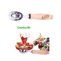 Wooden Handle Ice Cream Scoop