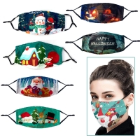 Custom 3 Ply Adjusatable Washable Christmas Mask Or Halloween Mask In Stock