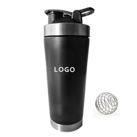 26oz Stainless Steel Shaker Bottle w/ Whisk Mixing Ball