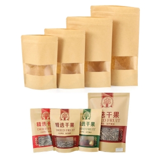 Custom Zipper Kraft Paper Food Bag