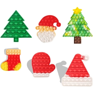 Christmas Full Color Printing Pop Bubble Fidget Toy