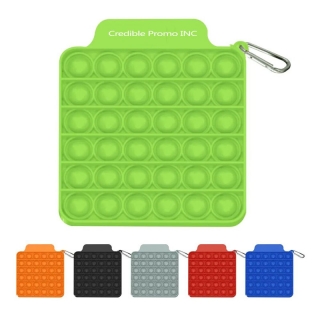 Pop It Fidget Toy Keychain With Carabiner