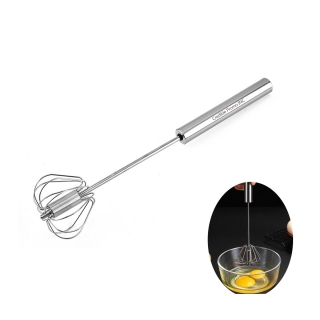 Semi-Automatic Stainless Steel Egg Beater Kitchen Tool