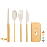 4Pcs Wheat Straw Cutlery Set