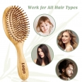 Natural Paddle Hairbrush with Bamboo Bristles