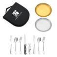 Camping Silverware Kit Cutlery Organizer Utensil Picnic Set