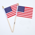 Mini USA Hand Held Flags With Gold Top