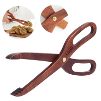 Wooden Cake Clip Kitchen Scissor Toast Tongs