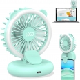 Handheld Mini Fan with Selfie Ring Light