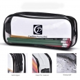 Clear PVC Zipper Pen Pencil Case Big Capacity  Makeup Pouch