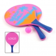 Solid Wood Beach Paddle Ball Set