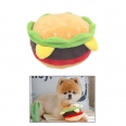 Hamburger Plush Toy Dog Squeaker Stuffed Toy