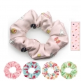 Custom Full Color Imprint Hair Scrunchies Ties for Women