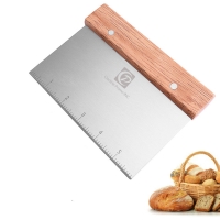 Metal Scraper Dough Cutter With Measuring Scale For Bread And Pizza