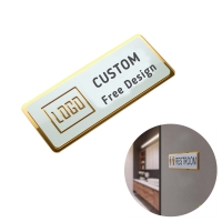 Custom Self-Stick Dual-layer Acrylic Toilet Sign Plate