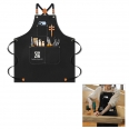 Adjustable Cross Back Work Apron With Multipurpose Pockets