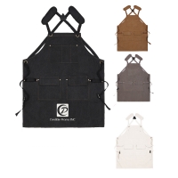 Cross Back Work Apron With Large Pockets