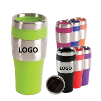 16oz Silver Streak Tumbler with Screw Lid