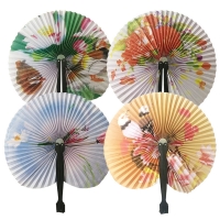 Custom Full Color Imprint Handheld Paper Folding Fan