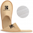 Custom Closed Toe Disposable Linen Hotel Slipper