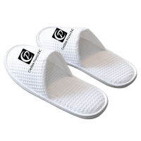 Custom Closed Toe Disposable Waffle Hotel Slipper