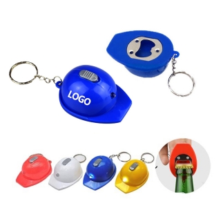 Safety Helmet Keychain With Flashlight