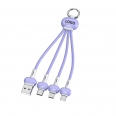 Portable 3 in 1 Multi Charging Cable Keychain Charger