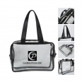 Transparent PVC Tote Bag Zippered Toiletry Pouch
