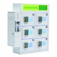 Public 6 Doors Coin Operated Mobile Phone Charging Locker Cabinet