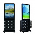 Commercial 42 Inch Charging Station Floor Stand Digital LCD Advertising Display Monitor with Phone Charger Locker
