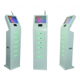 Floor Stand 6-bay Phone Charging Station with 15.6 inch Advertising LCD Touch Screen Media Player