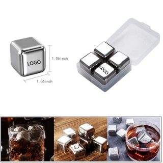Stainless Steel Ice Cubes 4 PCS/SET