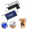 Double Drawstring Sublimation Imprint Microfiber Sunglasses Storage Pouch