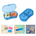 Transparent Plastic 2 Compartment Daily Pill Box