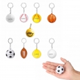 Mini Stress Relief Foam Squeeze Sports Ball with Keychain