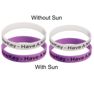 Sun Fun UV Color Change Silicone Wristband Or Bracelet