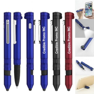 7 In One Outdoor Multi Functional Tool Pen With Flashlight With Screwdriver