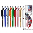 3 In One Multi Functional Plastic QR Code Stylus Pen With Phone Stand