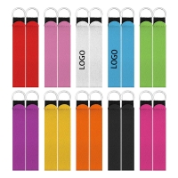Custom Logo Neoprene Wristlet Keychain