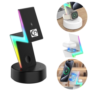 Lightning Shaped Table Lamp Multifunctional Wireless Charger