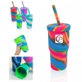 32 oz Dishwasher Safe Tumblers Freezable Silicone Cups