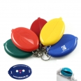 Rubber Coin Purse Oval Coin Purse Holders Colorful Pocketbook Holder with Chain for Men Women Travel Multi Purpose
