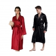 Silk Robes for Men Women Long Satin Bride Bridesmaid Wedding Party Robes Lightweight Sexy Sleepwear
