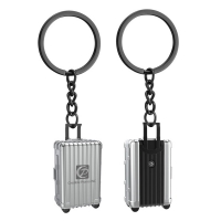 Mini Metal Luggage Keychain Suitcase Key Ring
